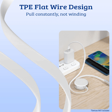 iQuick 3-in-1 Retractable Fast Charge & Date Sync Cable IQTC2301 1.2m - White